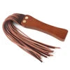 BDSM Fetish Bondage Wooden Handle Leather Spanking Paddle Flirt Flogger Slave Ass Slap Horse Whip
