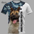 CLOOCL Newest Popular American Akita 3D Printed Men T Shirt Harajuku Summer Short Sleeve Casual Unisex Tops Drop Shipping