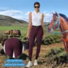 Women Equestrian Clothing Full Seat Silicone Anti-Slip Durable Riding Breeches Horse Riding Pants Tights for Sports Quick-Drying