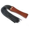 BDSM Fetish Bondage Wooden Handle Leather Spanking Paddle Flirt Flogger Slave Ass Slap Horse Whip