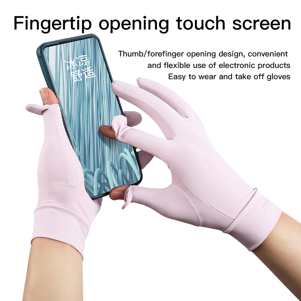 Summer UV Resistant Anti-Slip Horse Riding Gloves Breathable and Thin Shade Gloves