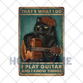 Black Cat Metal Sign Wall Art