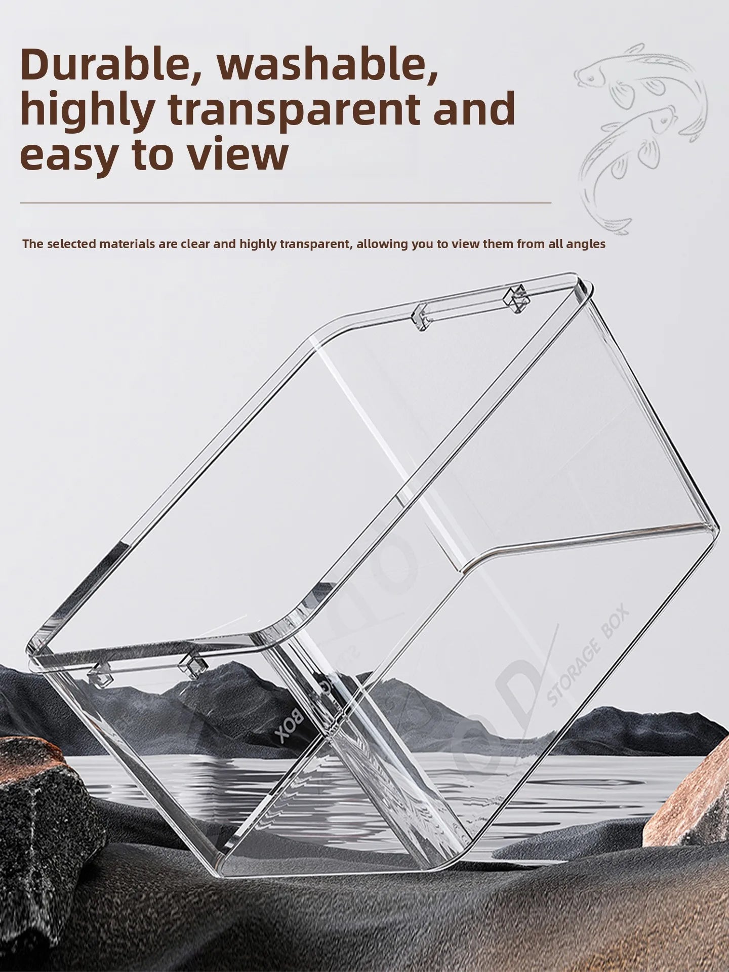 Modern Small Household Fish Tank New Square Goldfish Turtle Breeding Ecological Tank New Small Desktop Aquarium Accessory