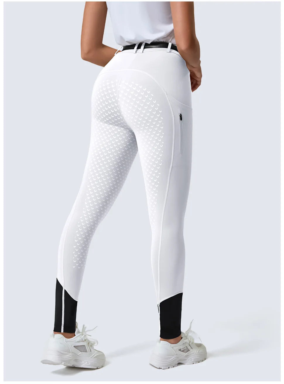 Women Equestrian Clothing Full Seat Silicone Anti-Slip Durable Riding Breeches Horse Riding Pants Tights for Sports Quick-Drying