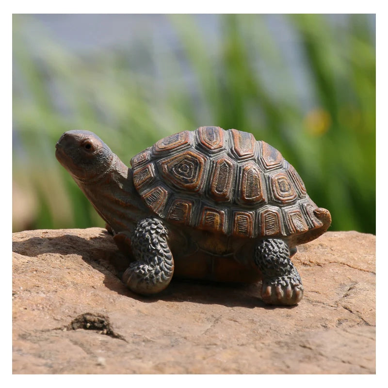 Resin Tortoise Outdoor Garden Pond Fish Tank Bonsai Decorative Turtle Animal Sculpture For Home Garden Decor Ornament