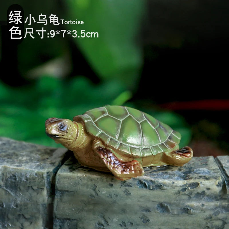 Resin Tortoise Outdoor Garden Pond Fish Tank Bonsai Decorative Turtle Animal Sculpture For Home Garden Decor Ornament