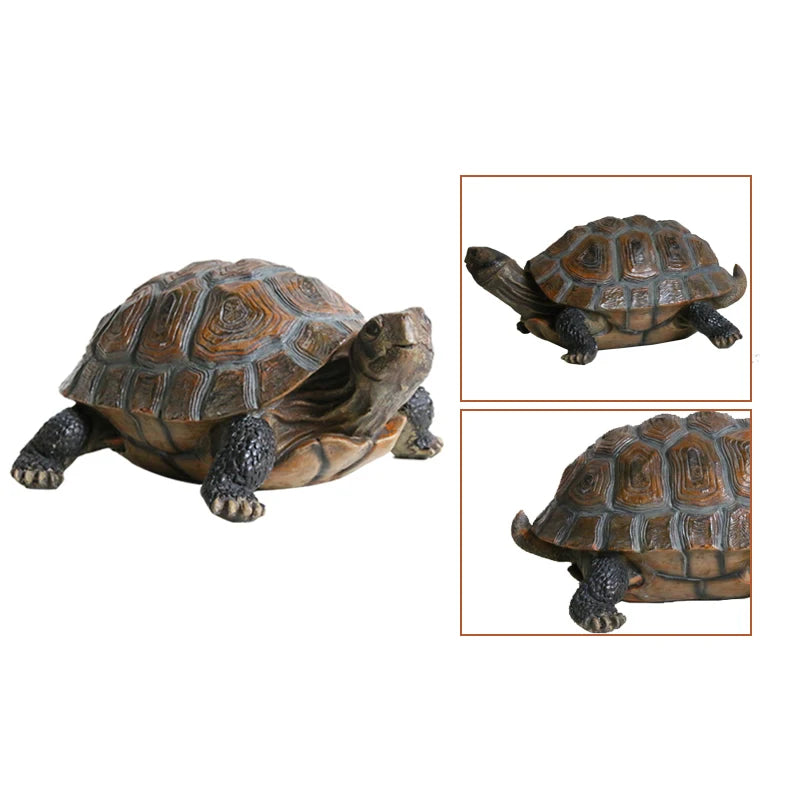 Resin Tortoise Outdoor Garden Pond Fish Tank Bonsai Decorative Turtle Animal Sculpture For Home Garden Decor Ornament