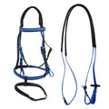 Hot Selling Equestrian Supplies Nylon Australian Style Horse Saddle Bridle with 2 Nose Band PVC Dressage Horse Bridle