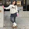 2026 Spring New Arrival Crew Neck Long Sleeve Custom Fit Horse Print Elegant Women Sweater