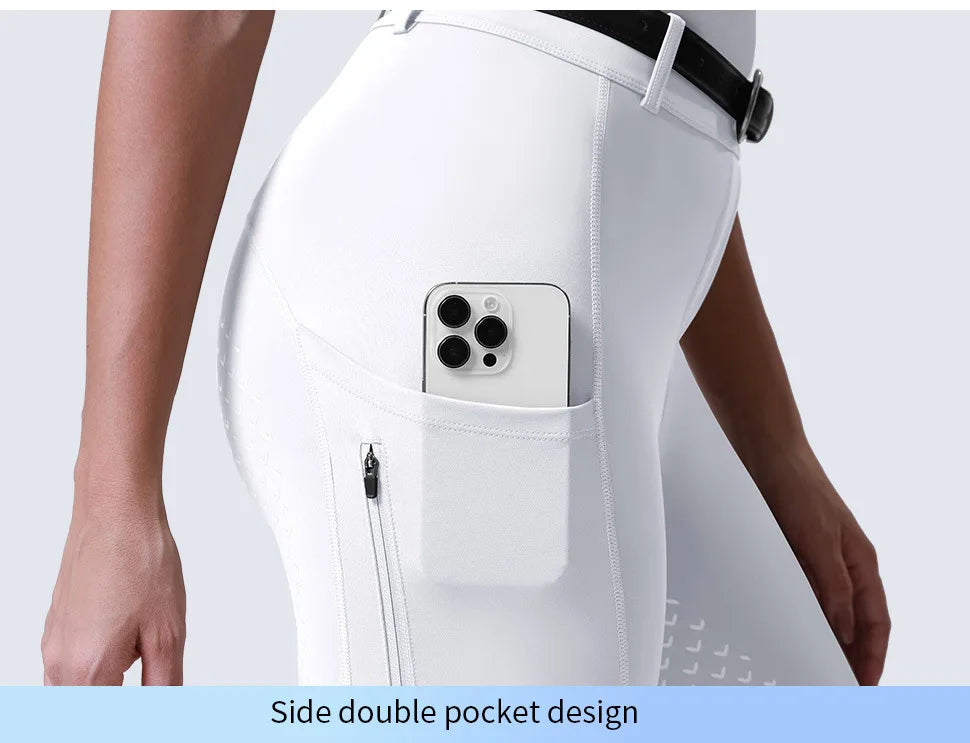 Women Equestrian Clothing Full Seat Silicone Anti-Slip Durable Riding Breeches Horse Riding Pants Tights for Sports Quick-Drying