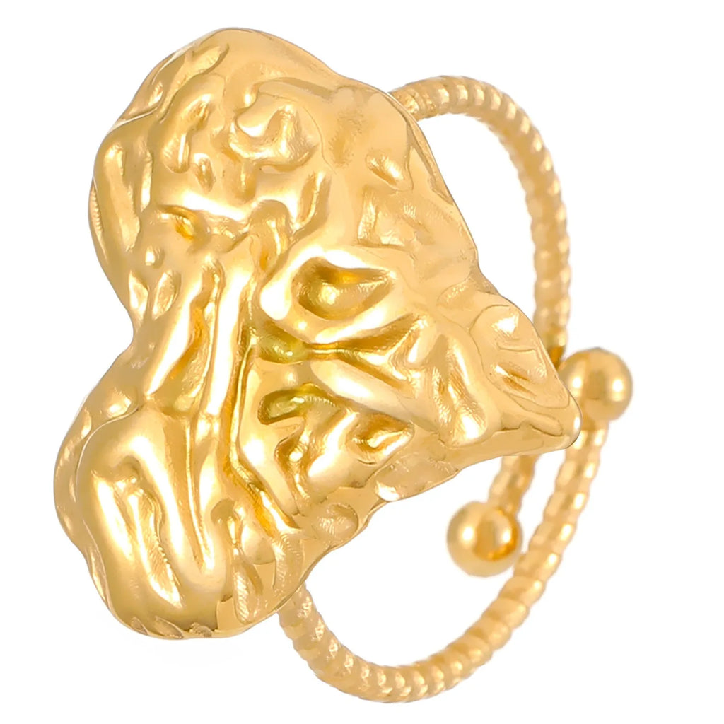 Wholesale Stainless Steel Metal Crab Rings Heart Starfishsea Turtles Open Adjustable Rings Women Jewelry Accessories