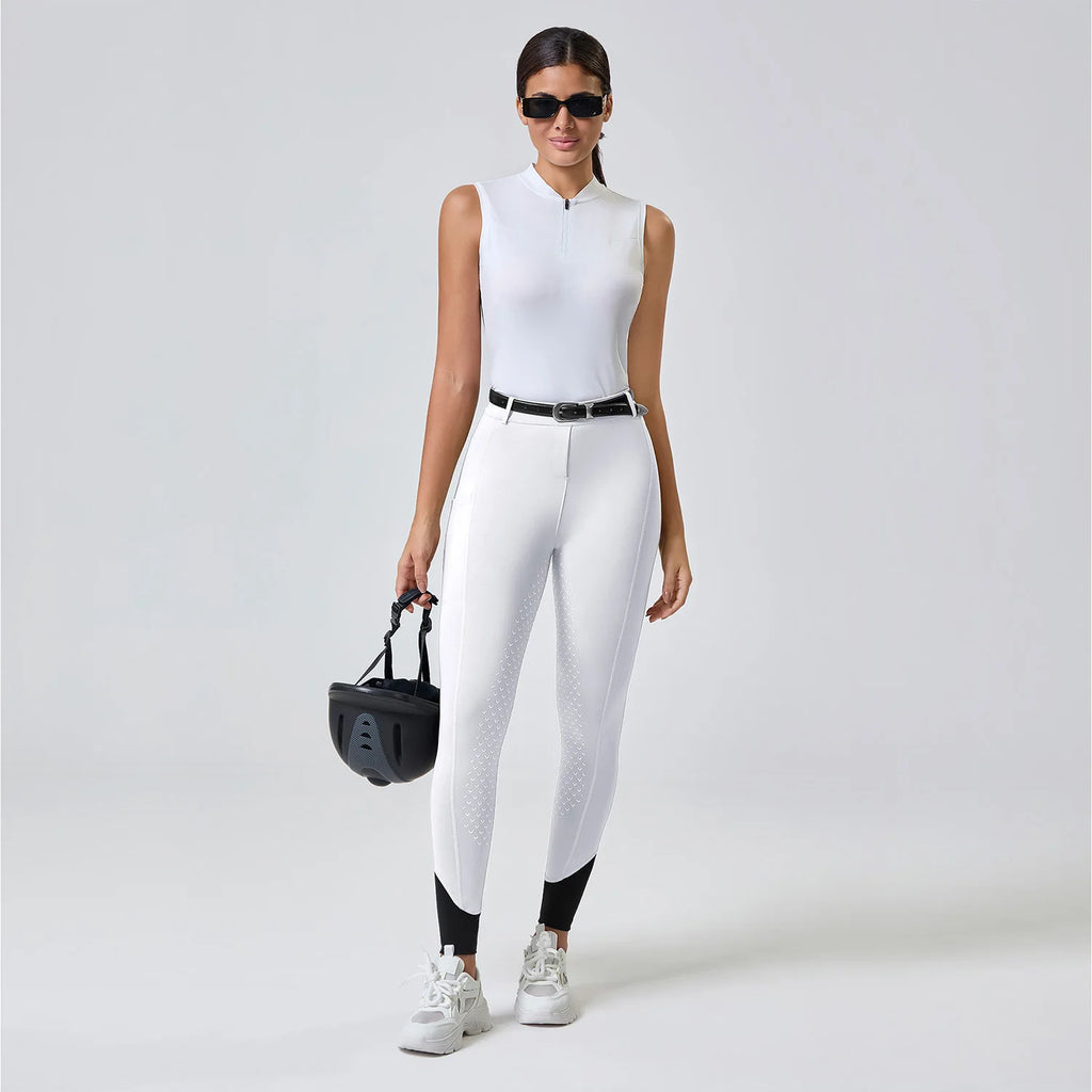 Women Equestrian Clothing Full Seat Silicone Anti-Slip Durable Riding Breeches Horse Riding Pants Tights for Sports Quick-Drying
