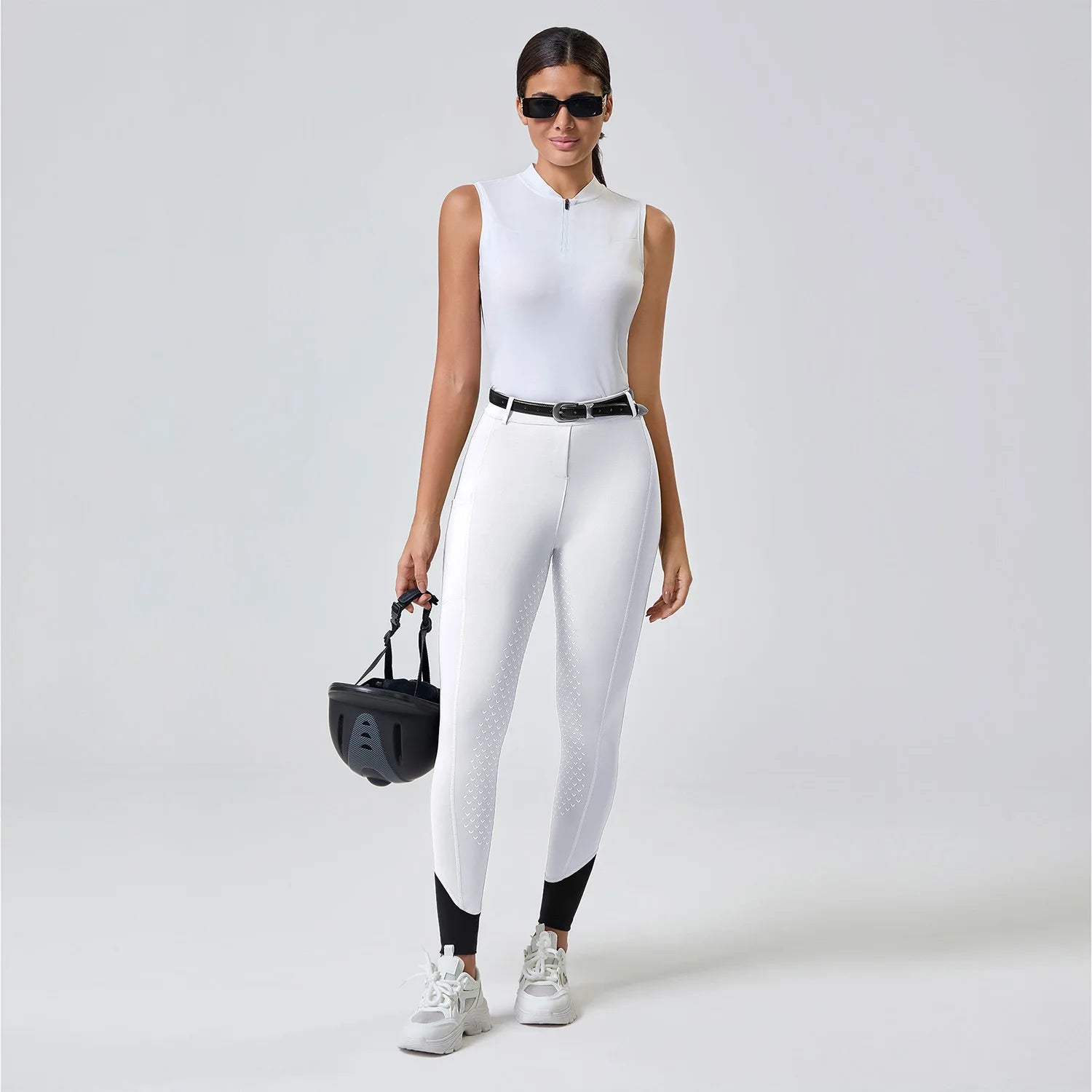 Women Equestrian Clothing Full Seat Silicone Anti-Slip Durable Riding Breeches Horse Riding Pants Tights for Sports Quick-Drying