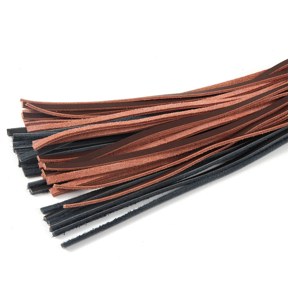 BDSM Fetish Bondage Wooden Handle Leather Spanking Paddle Flirt Flogger Slave Ass Slap Horse Whip