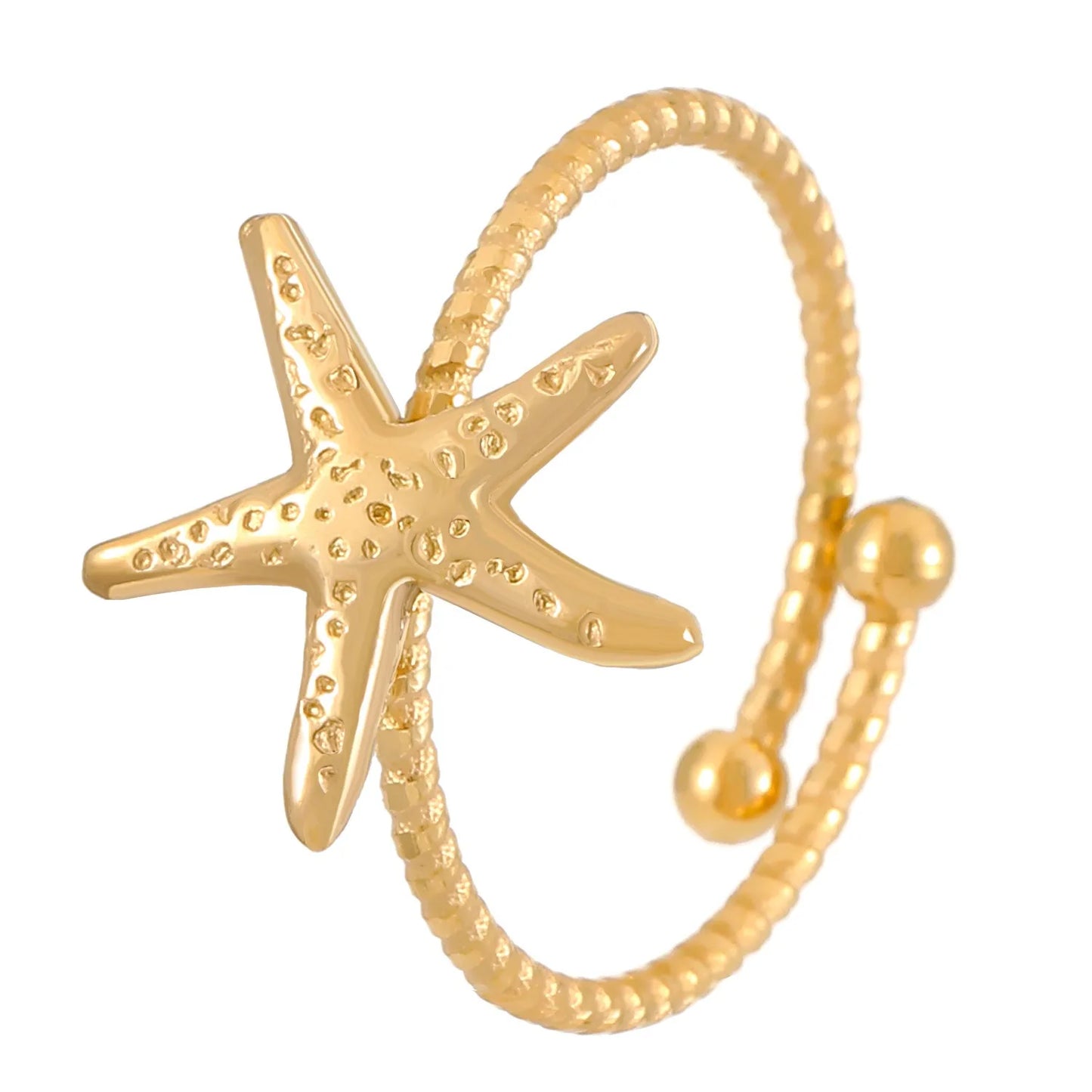 Wholesale Stainless Steel Metal Crab Rings Heart Starfishsea Turtles Open Adjustable Rings Women Jewelry Accessories