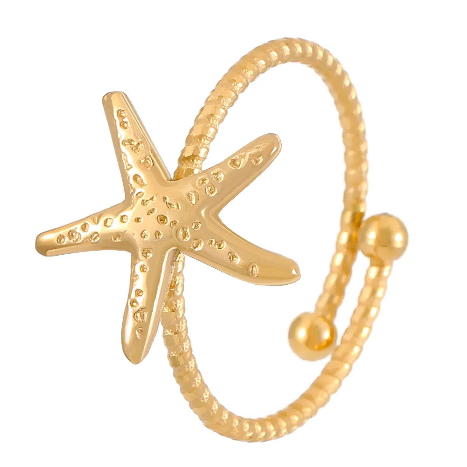 Wholesale Stainless Steel Metal Crab Rings Heart Starfishsea Turtles Open Adjustable Rings Women Jewelry Accessories