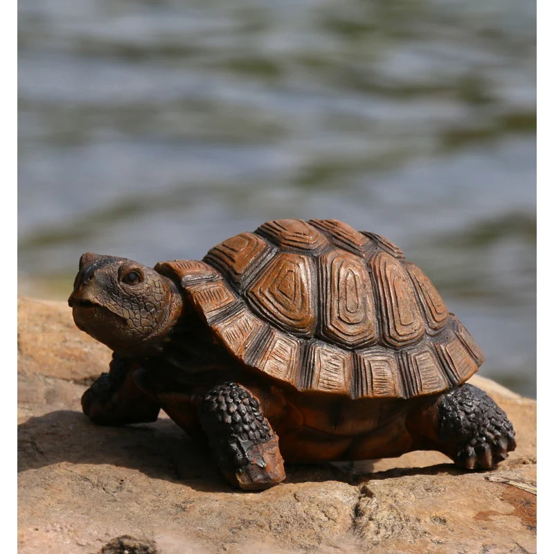Resin Tortoise Outdoor Garden Pond Fish Tank Bonsai Decorative Turtle Animal Sculpture For Home Garden Decor Ornament