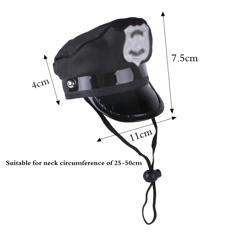 Halloween Pet Cat Dog Cap Funny Pet Product For Photography Cosplay Police Hat Holiday Costume Chihuahua Yorkshire Accessories