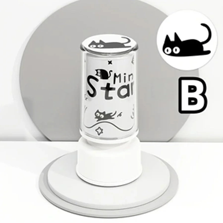 Cute black cat stamp