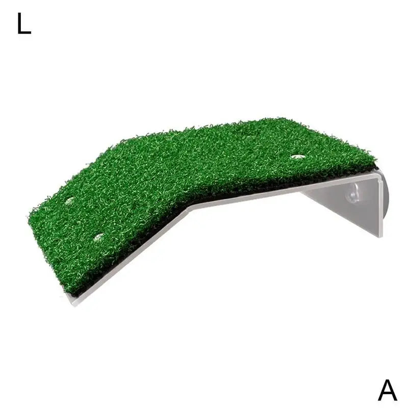 Turtle Basking Platform Lawn Resting Basking Platform Simulation Grass Ramps Tortoise Habitat Terrace Turtle Tank Accessories