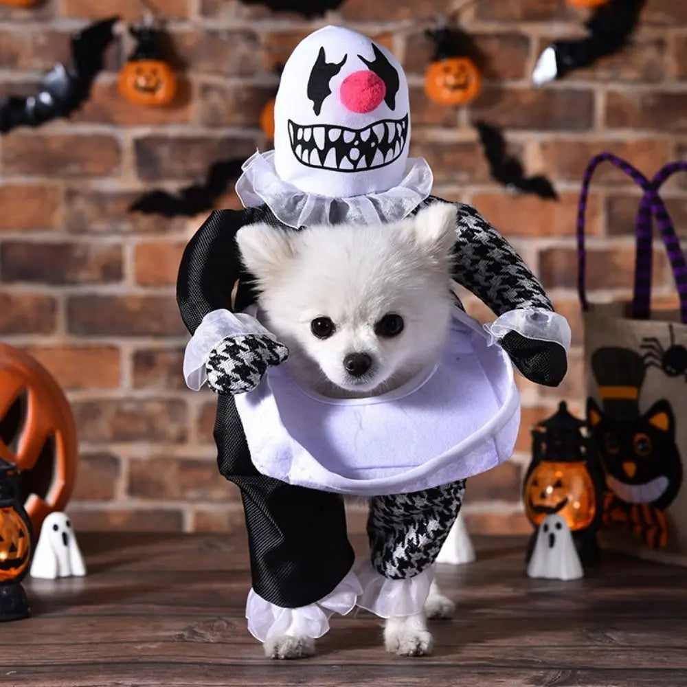 Creative Puppy Halloween Coat Polyester Pet Costume Pet Transformation Outfit Dog Cosplay Comical Outfits Halloween Pet Clothes