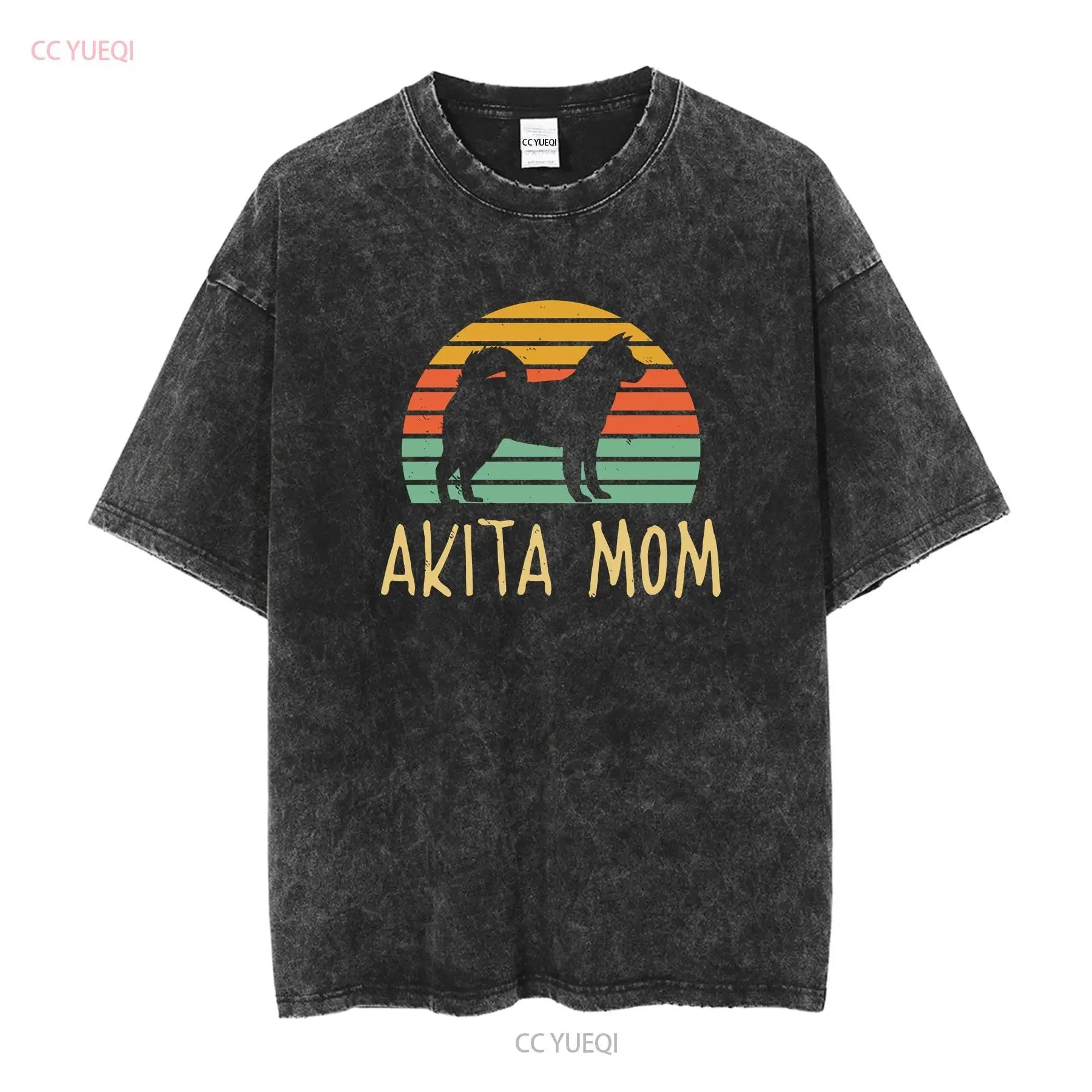 Vintage Akita Mom Dog T Shirt