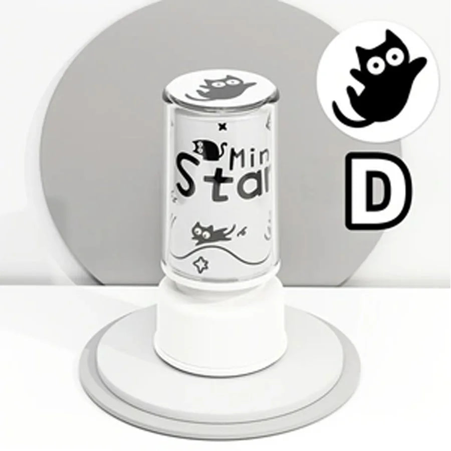 Cute black cat stamp