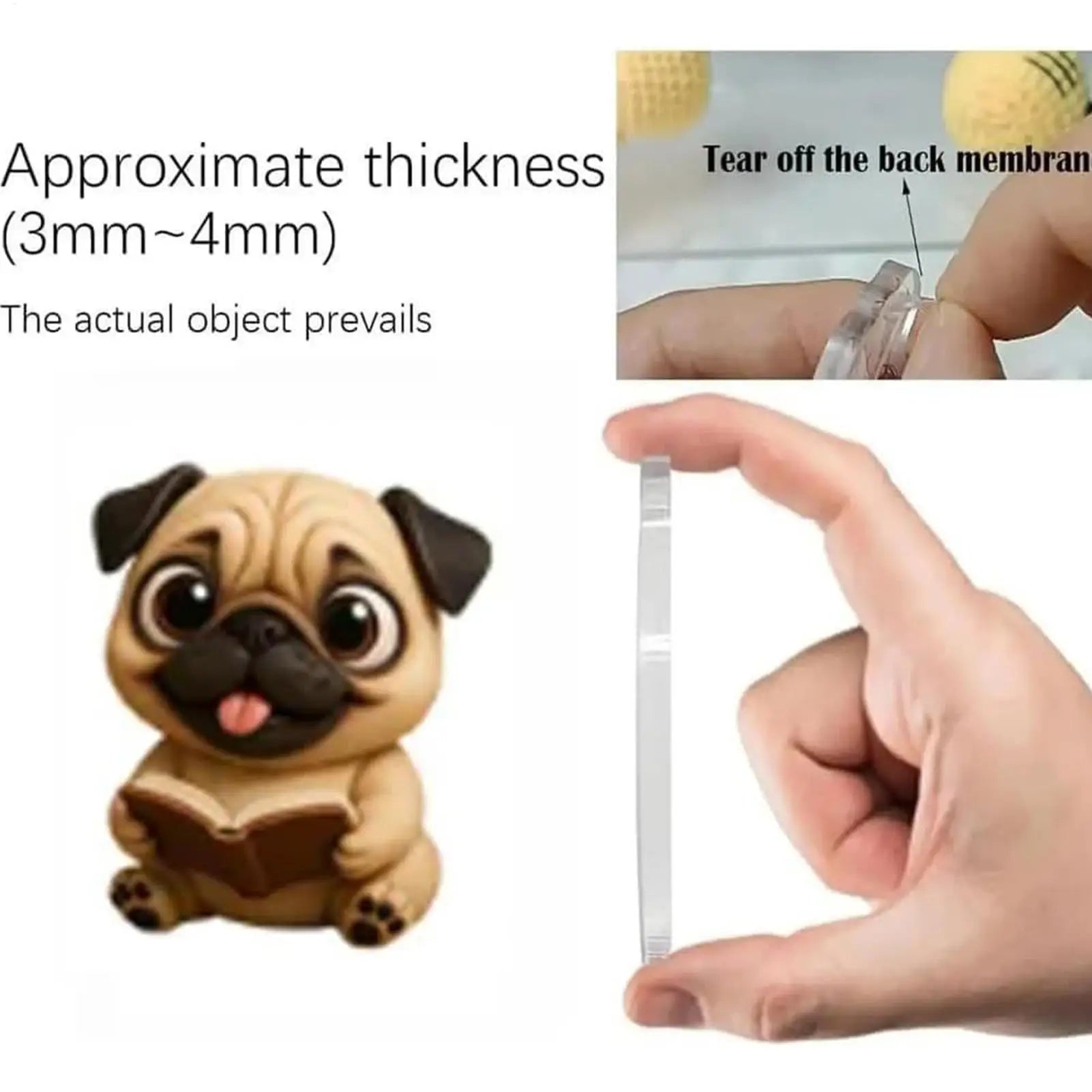 Pug Christmas Advent 24 Days 2D Acrylic Dog christmas Decorations Pug Tree Ornament Countdown Calendar For Home Kids Adults Dog