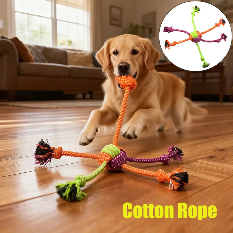 Durable Dog Rope Toy Teeth Cleaning