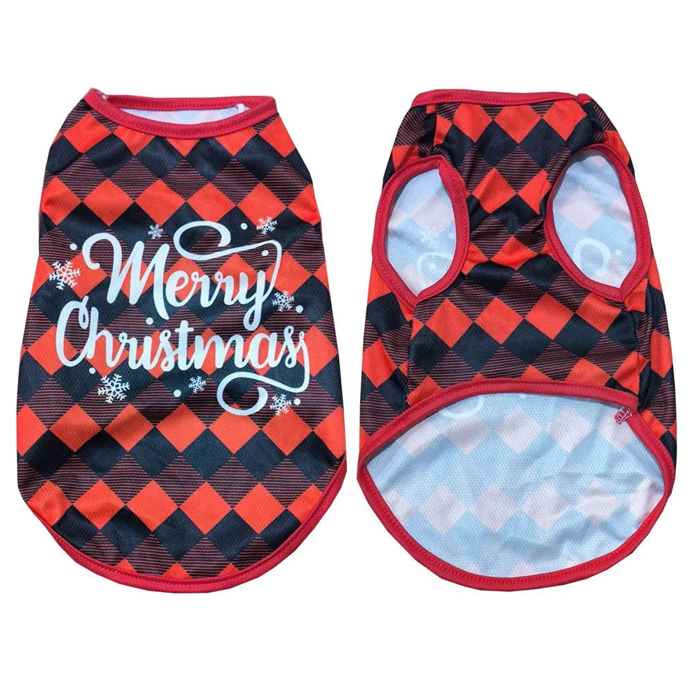 Christmas Pet Dog Cosplay Costume For Small Medium Dogs Cats Santa Claus Puppy Vest Coat Chihuahua Outfits Yorkshire Clothing