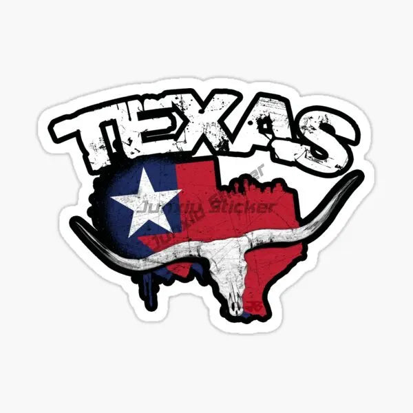Texas Map Emblem Creative PVC Sticker for Decorate Car Van Truck Bicycle Window Wall Fridge Helmet Motorcycle Decal Accessorie