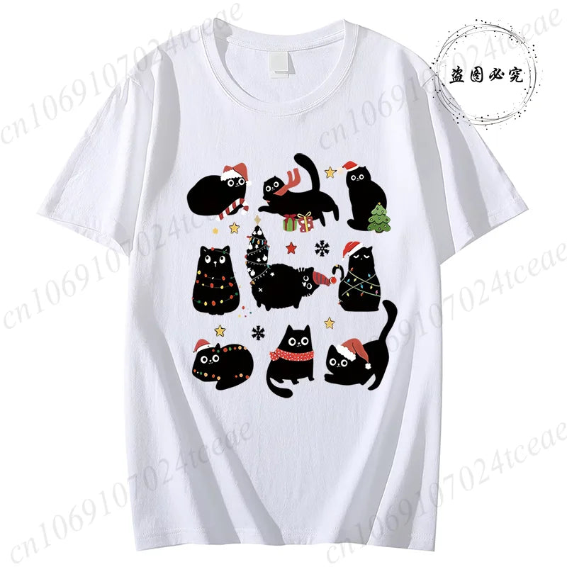 Cute Black Cat Christmas Shirt
