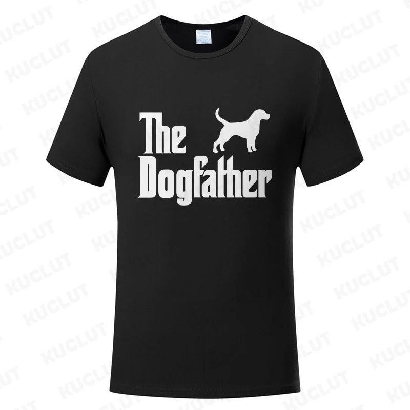 The Dog Father Funny Design T-shirts for Men Dad Dad Fathers Day Tshirts Short Sleeve Clothes Dog Pet Lover Shirts Papa Tops