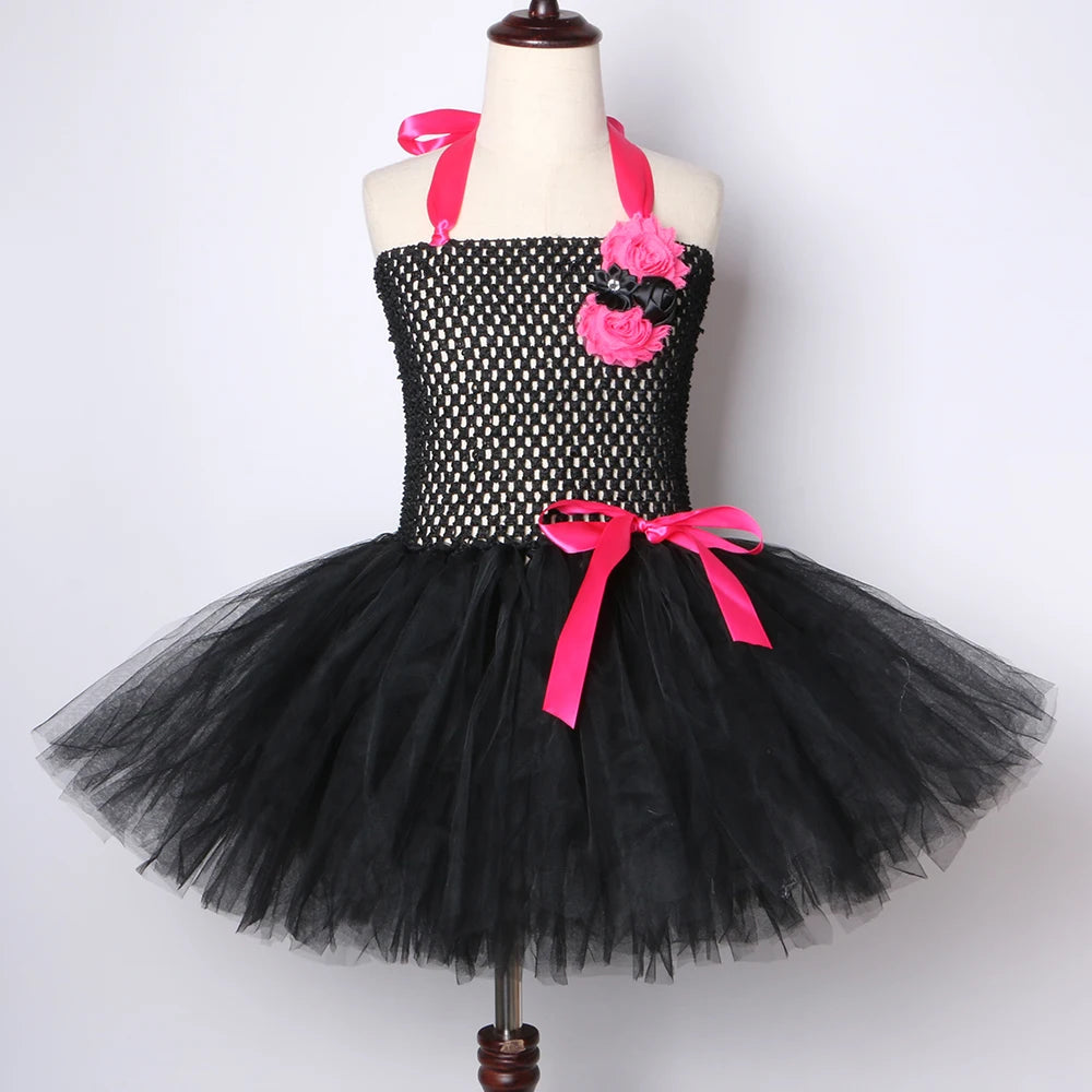 Hot Pink Black Cat Costume for Halloween