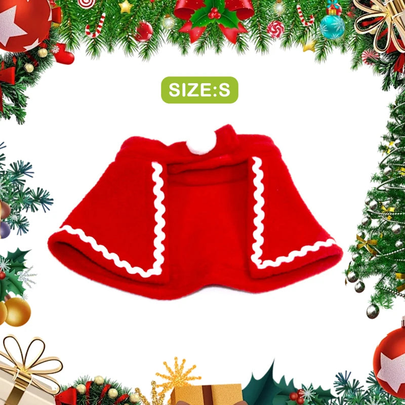 Festive Cat Dog Santa Hat & Scarf Christmas Outfit - Small Dog Holiday Apparel