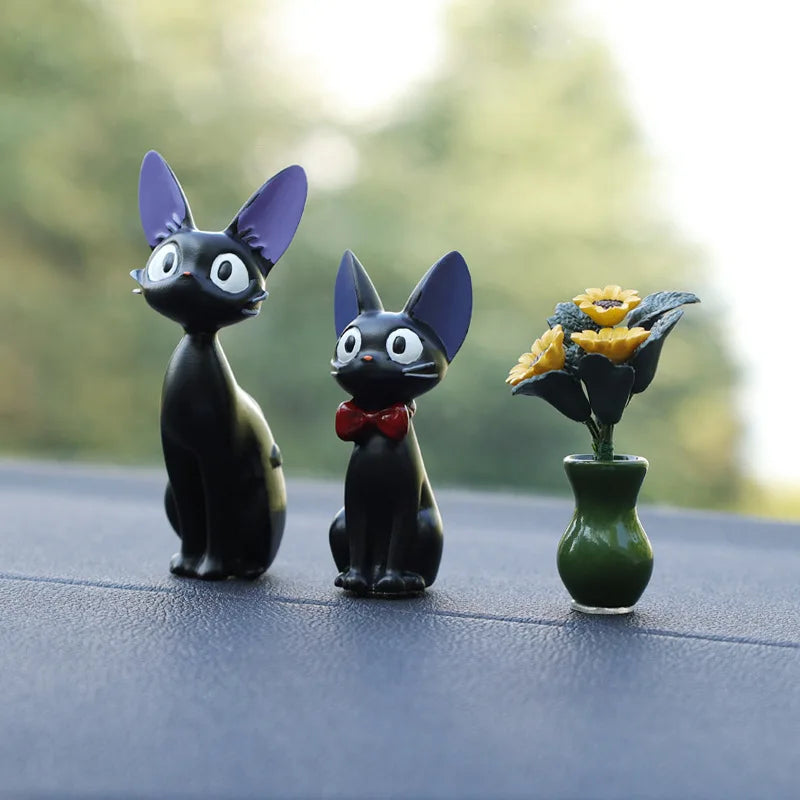 Lovely Cartoon Black Cat Ornament Model Figurines