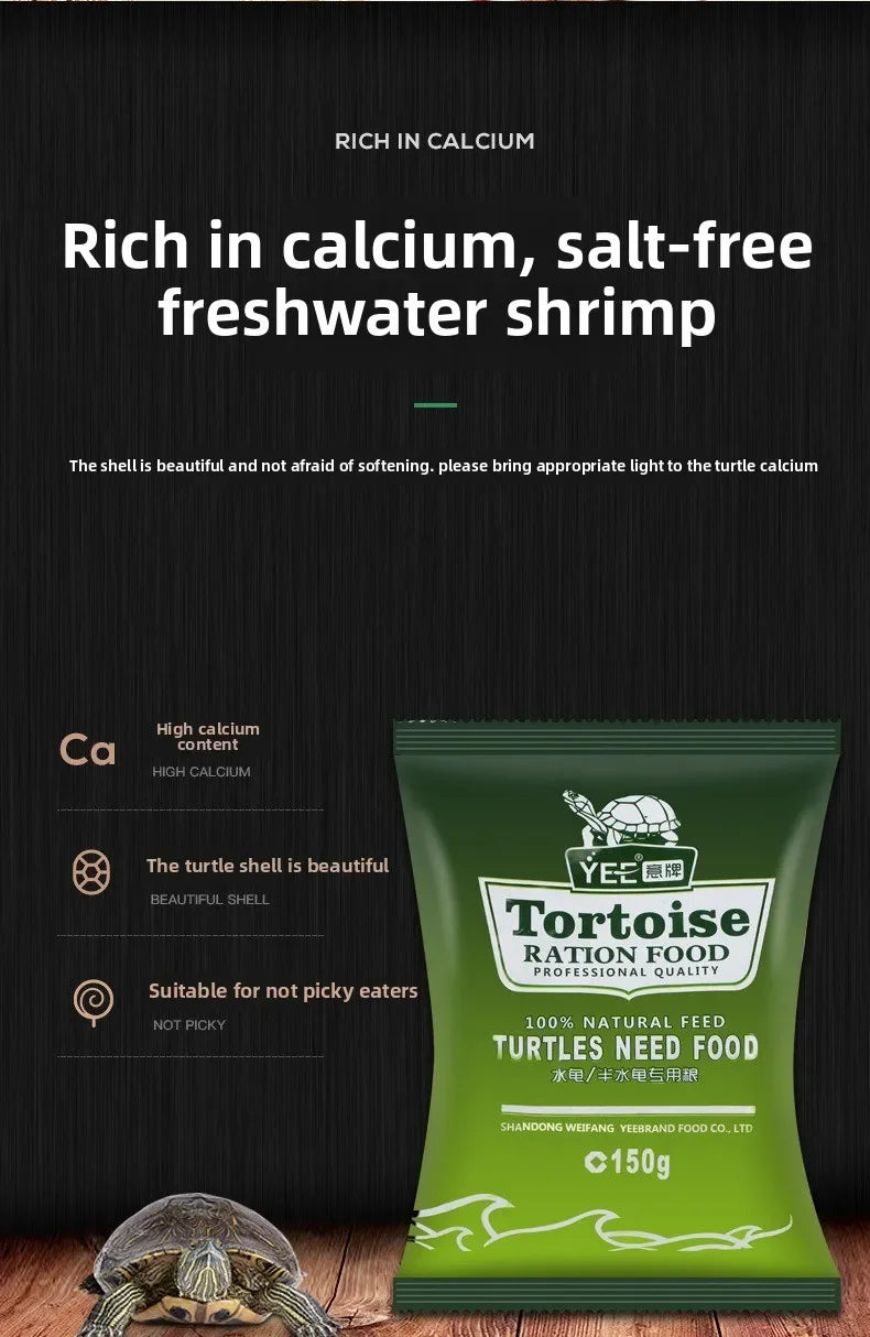 Yee Turtle Food - Color Enhancing & Calcium Rich Formula for Baby Turtles - Red-Eared Slider, Terrapin & Semi-Aquatic Turtles