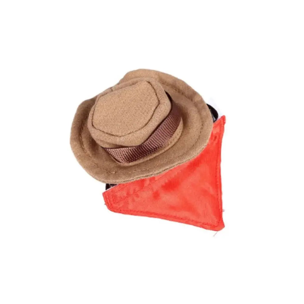 Fashion Decorative Bearded Dragon Hat Removable Adjustable Reptile Cowboy Hat Lizard Bib Lizard Hat for Lizard Gecko