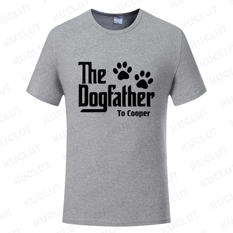 The Dog Father Funny Design T-shirts for Men Dad Dad Fathers Day Tshirts Short Sleeve Clothes Dog Pet Lover Shirts Papa Tops