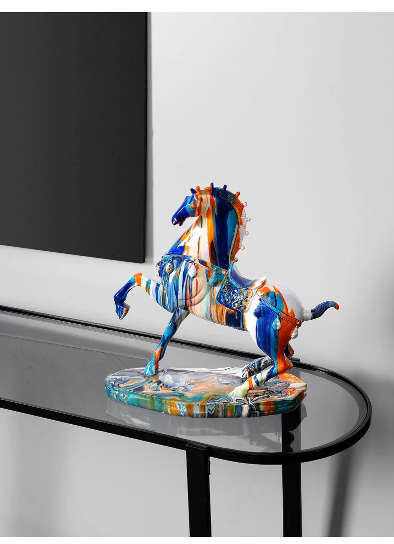 Large Luxury Horse Figurine Modern Creative Home Decor for Living Room TV Cabinet Entryway Elegant Housewarming Gift
