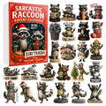 Sarcastic Raccoon Advent Calendar 2025, 24 Days Funny Christmas Countdown With 2D Acrylic Raccoon Ornaments, Holiday Gift