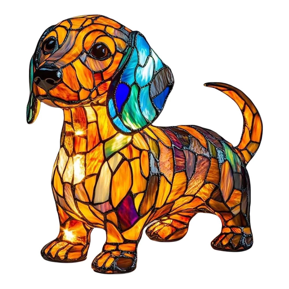 Dog Glass Lamp