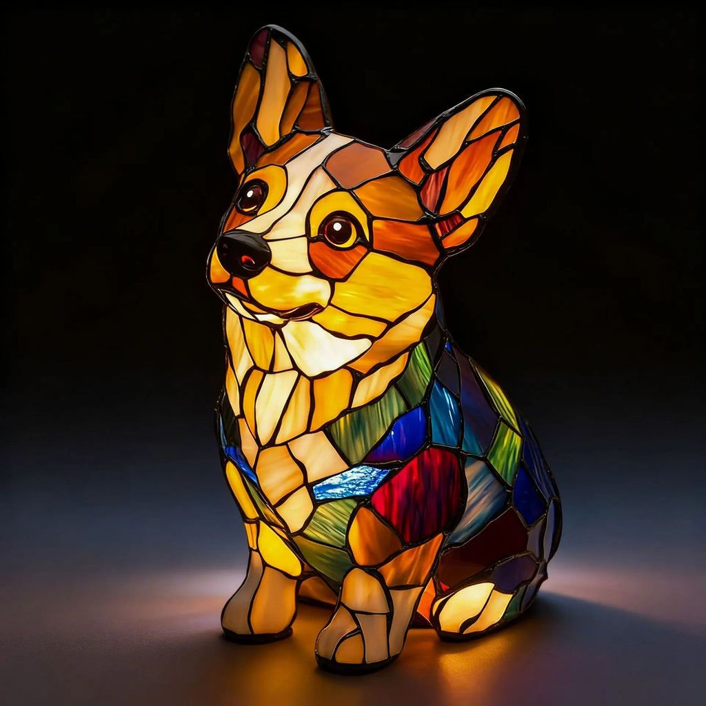 Dog, Cat & Animals Glass Lamp