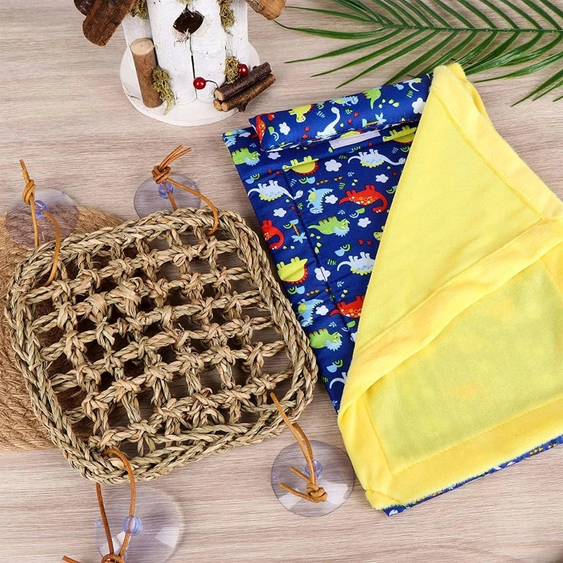 Sleeping Bag Bearded Dragon Accessories Bearded Dragon Bed with Pillow and Blanket Hideout Habitat