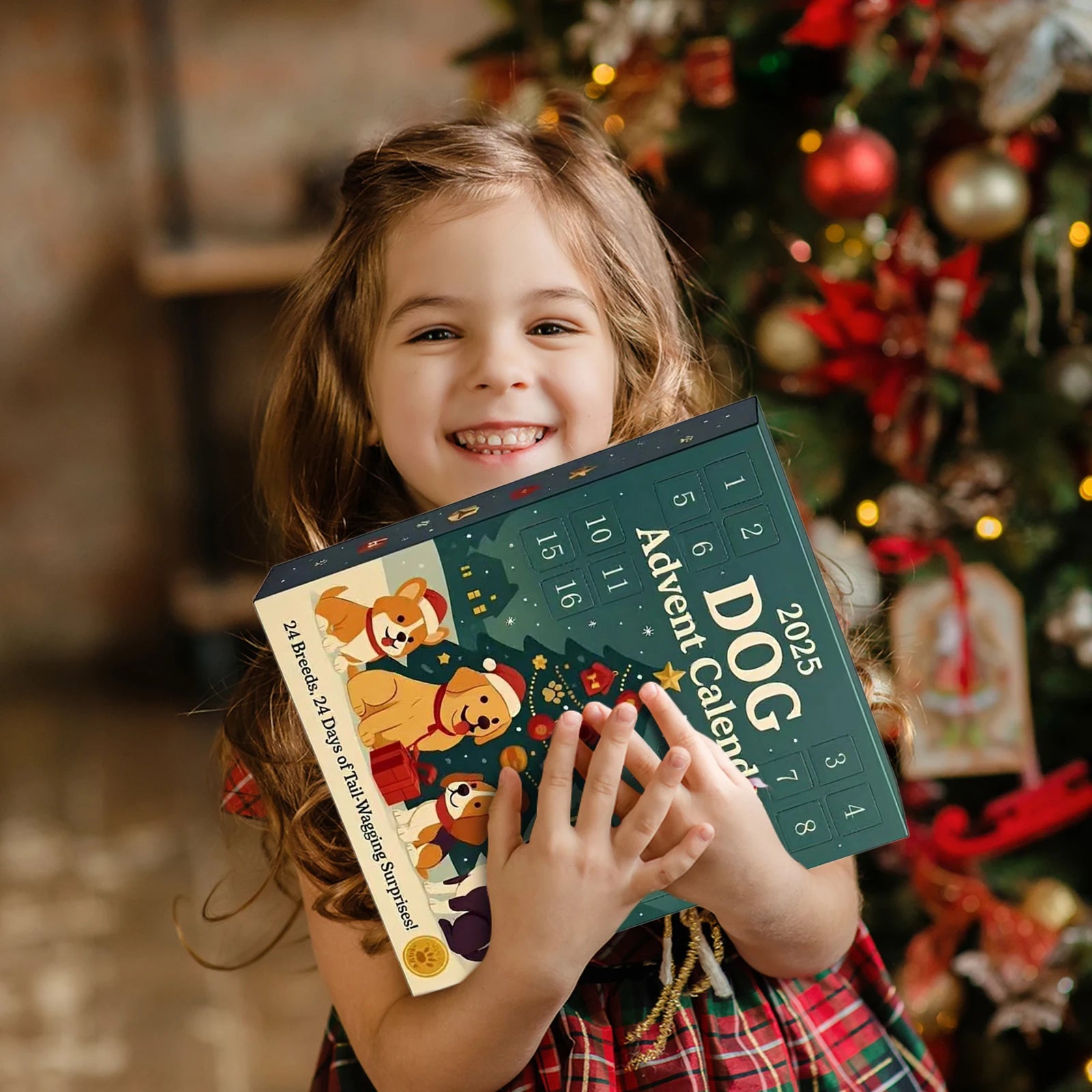 Dog/Dragon/Cat 24 Days Christmas Countdown Calendar Christmas Advent Calendar Xmas Countdown Calendar for Dog Lovers 2D