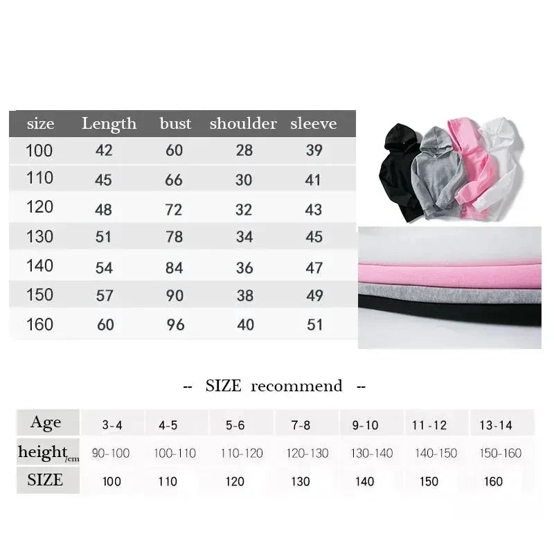 Cute Black Cat Graphic Kids Hoodies