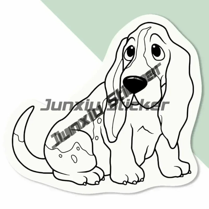 Sweet Basset Hound Sticker