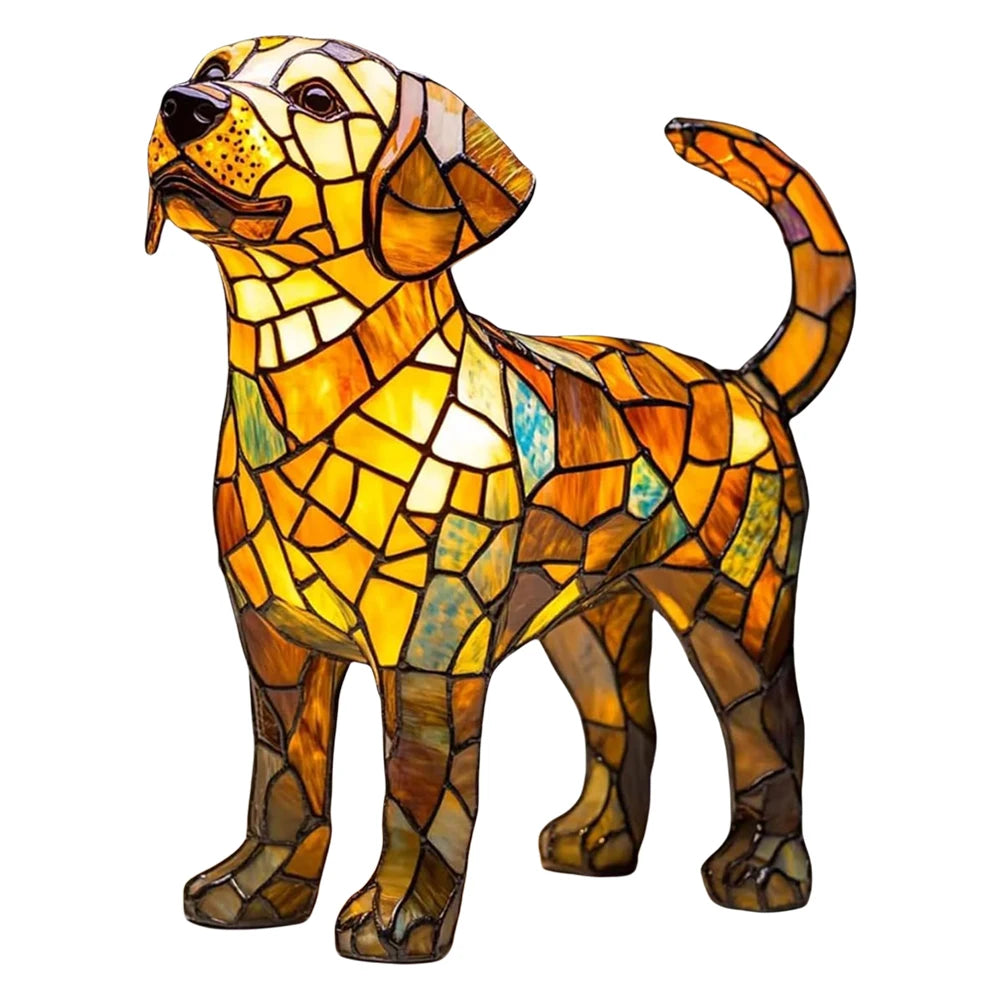 Dog Glass Lamp