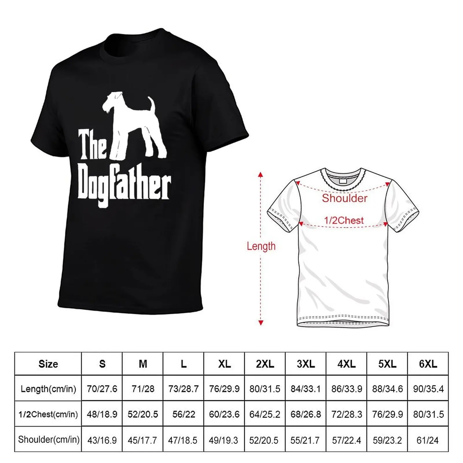 The Dogfather Airedale Terrier silhouette funny T-Shirt