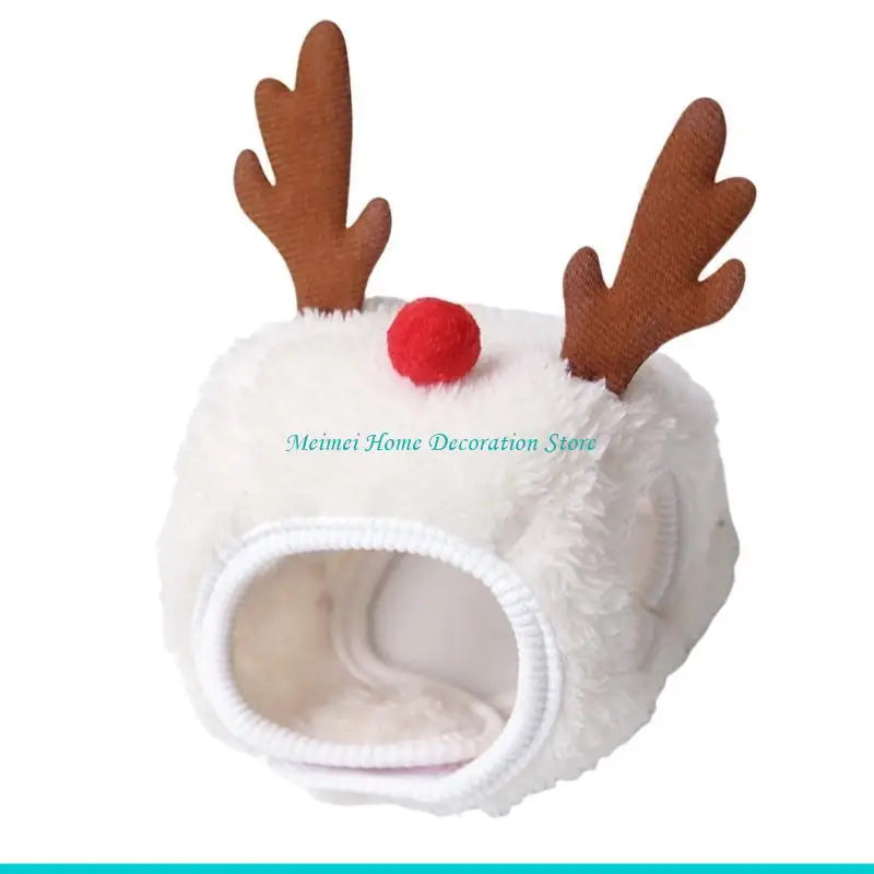Christmas Tree Hat for Dog Hat Holiday Pompoms Headwear Costume Headwear Dog Cats Christmas Props for Dog Cats